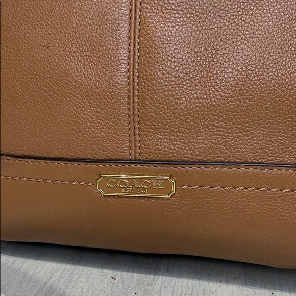 Coach Brown Leather Tote Bag - Picture 2 of 11